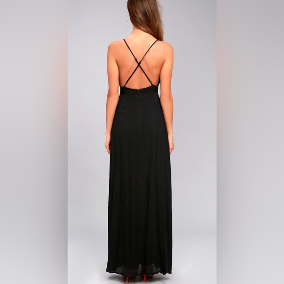 Lulu’s Black Floral Embroidered Maxi Dress - Picture 4 of 12